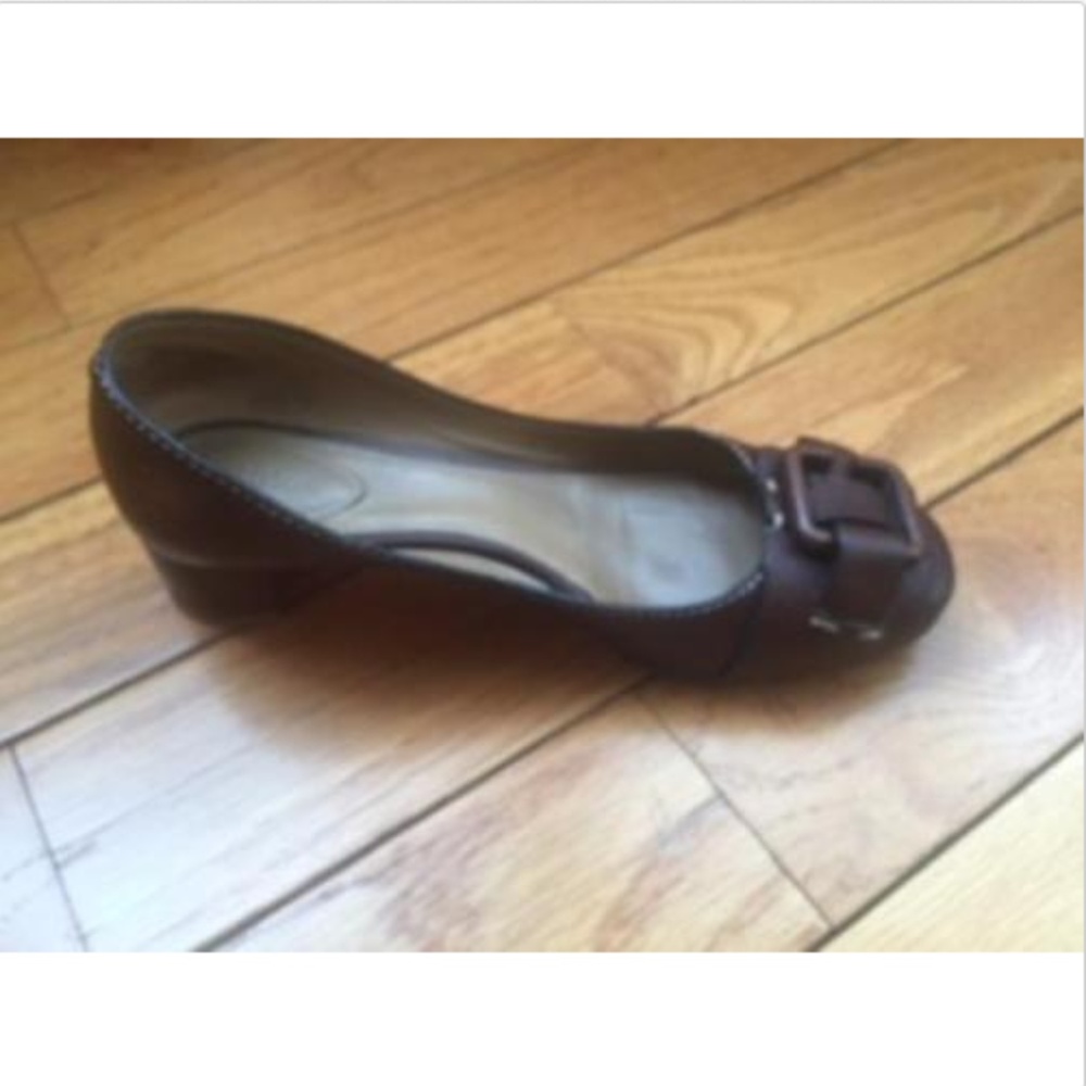 CHLOE Brown Buckle Front Ballet Flats SZ 36.5 - Picture 4 of 8